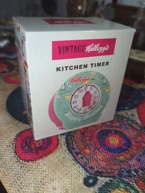 Vintage Pink and Teal Kitchen Timer
